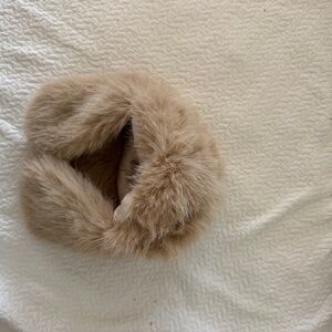 Faux Fur Tan Ear Muffs hat like lack of color